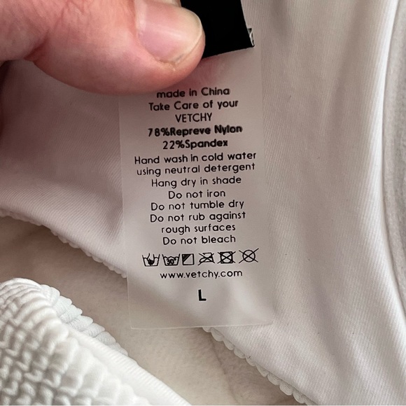 NWT Vetchy Laguna white textured Bikini Set Size Large - Picture 10 of 10